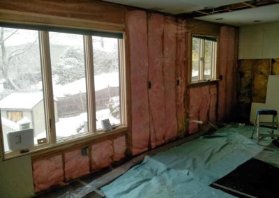 Kitchen insulation going in