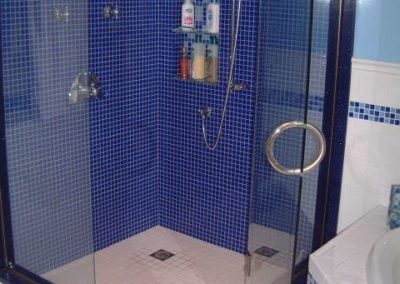 Custom tiling in shower stall