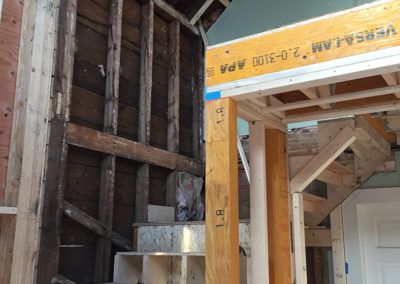 Framing up the loft and stairway