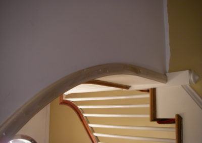 Stairway moulding close up