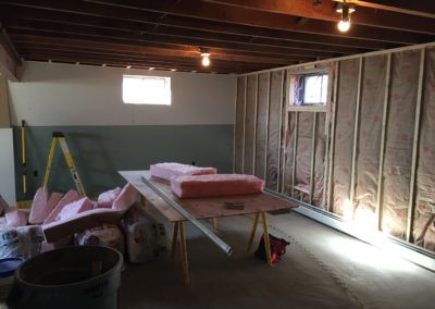 Insulation and drywall going in