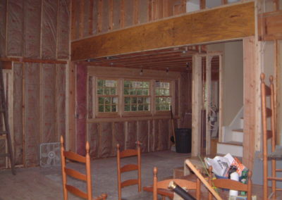 Family Room Toward New Kitchen Space